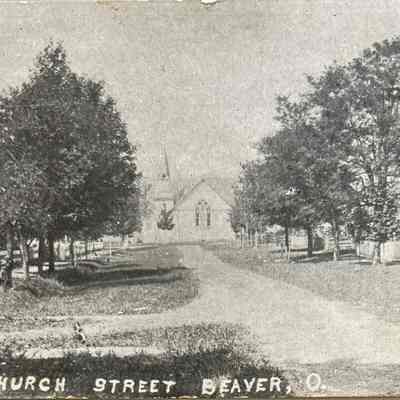 Church Street Beaver, Ohio Photo Postcard