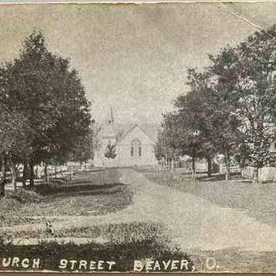 Church Street Beaver, Ohio Photo Postcard