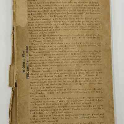 Boating Order for the Canel Boat H. E. Ware