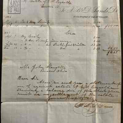 George W. Reynolds Estate Document -1850