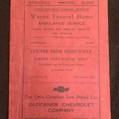 1936 Stockdale - Minford - Glade Telephone Directory