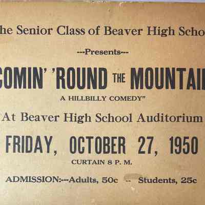 Beaver High School Class Play Poster - 1950