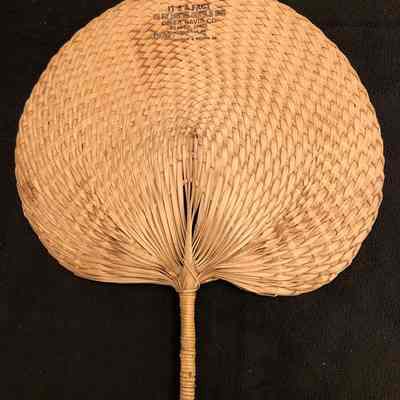 Omer Davis Company Wicker Fan