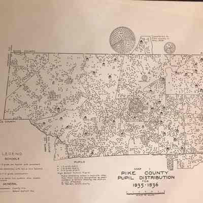 1936 Pike County, Ohio Pupil Distribution Map