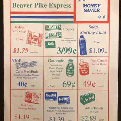 Beaver Pike Express Advertising Flyer - 1991