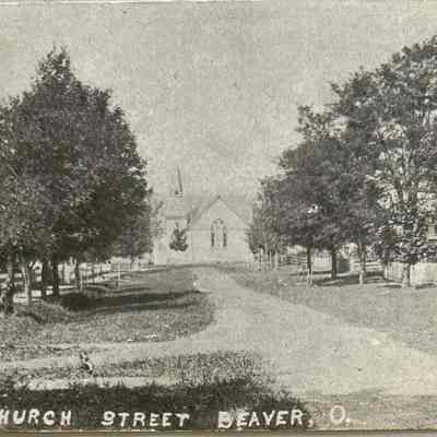 Church Street Beaver, Ohio Photo Postcard