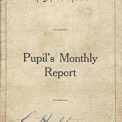 Beaver Village High School Report Card - 1928
