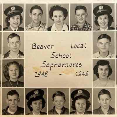 Beaver High School sophomore Class Photograph - 1949