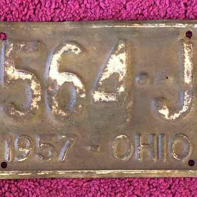 1957 Ohio License Plate
