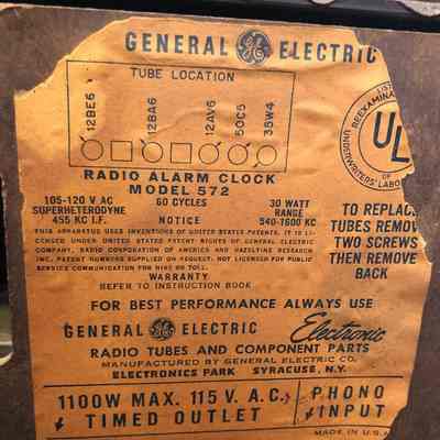 Manufacture’s decal on reverse