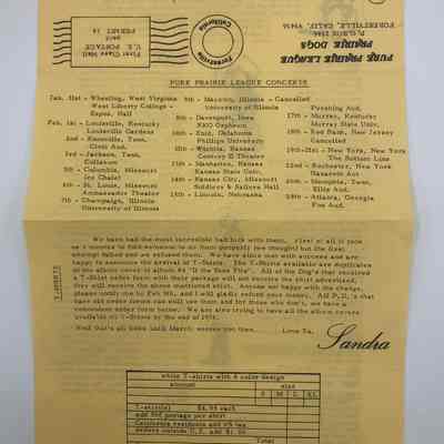Pure Prairie League Fan Club Newsletter