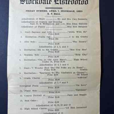 Stockdale Eisteddfod Flyer