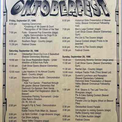1996 Beaver Oktoberfest Flyer