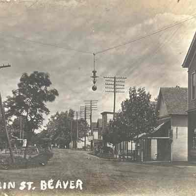 Main Street Beaver, Ohio Photo Postcard