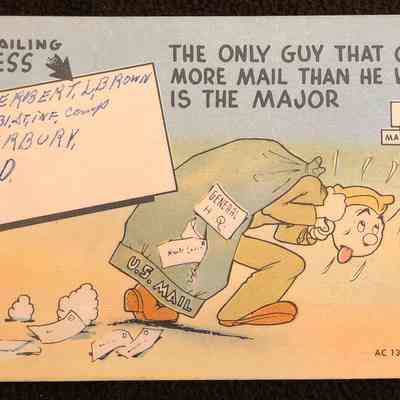 World War Two U. S. Army Postcard