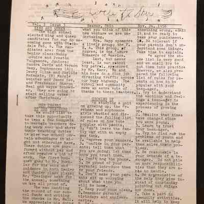 Beaver High School Student Newsletter “Little Star”