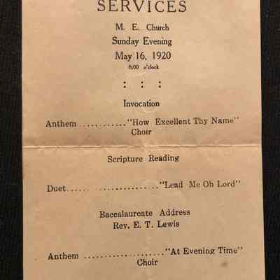 Piketon High School Baccalaureate Program- 1920