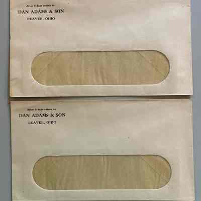 Dan Adams & Son Envelopes