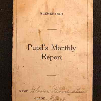 Anderson School Report Card - 1933