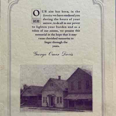 Omer Davis Company Broadside