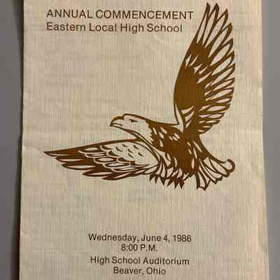 Eastern High School Commencement Program - 1986