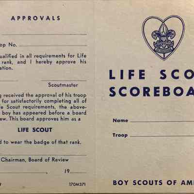 Boy Scout Rank Scorecard