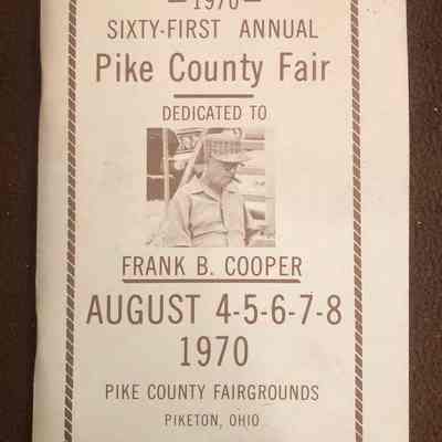 Pike County Fair Premium Book - 1970