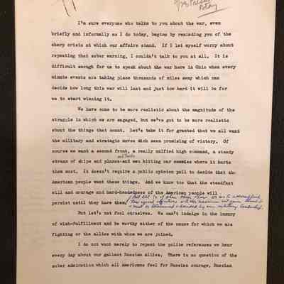 Congressman Jacob E. Davis Speech - 1942