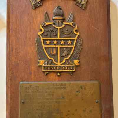 Beaver High School Honor Roll Plaque - 1930