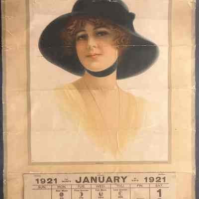 Bank of Beaver Calendar - 1921