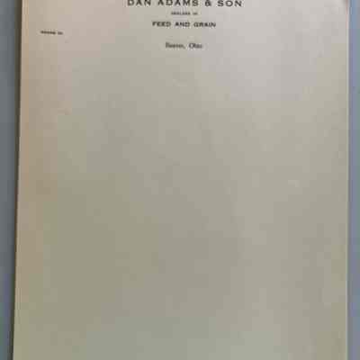 Dan Adams $ Son Feed and Grain Stationary