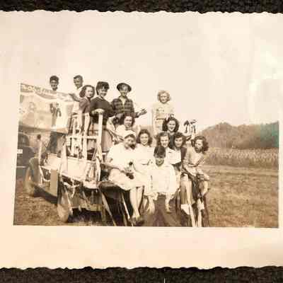 Beaver High School Junior Class Halloween Parade float circa 1943.