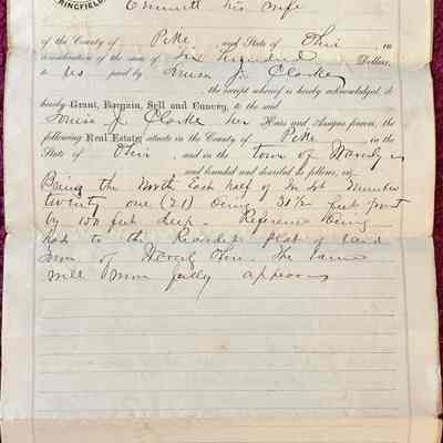 James Emmitt Land Deed - 1882