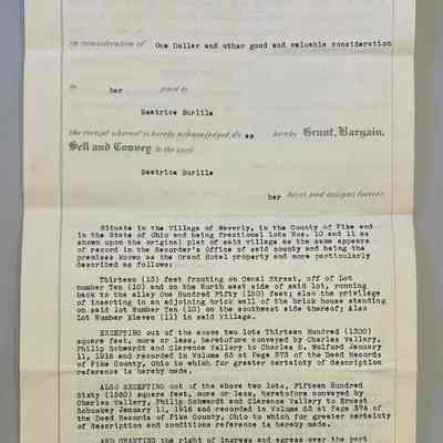 Grand Hotel Deed - 1948