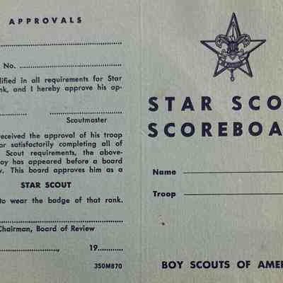 Boy Scout Rank Scorecard