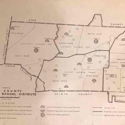 1936 Pike County, Ohio Proposed School District Map