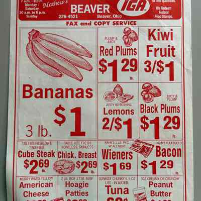 Mathew’s IGA Grand Opening Flyer