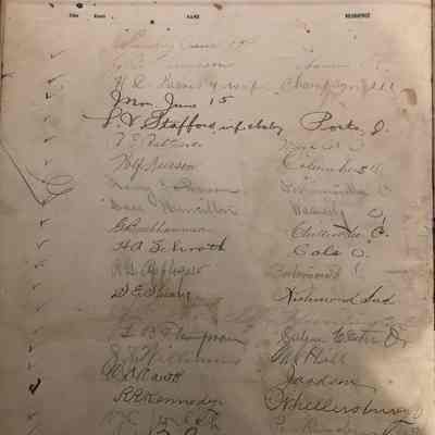 Hotel Beaver Guest Registry
