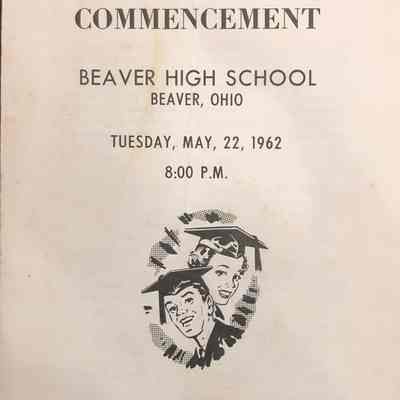 Beaver High School Graduation Program - 1962
