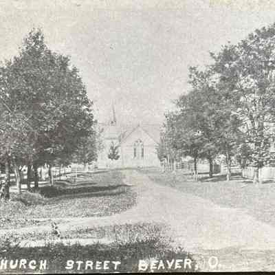 Church Street Beaver, Ohio Photo Postcard