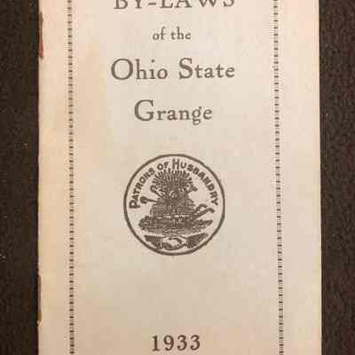 Ohio State Grange By-Laws - 1933