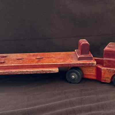 Wooden Toy Truck and Trailer
