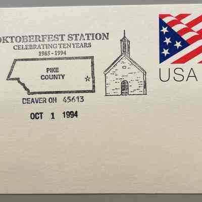 1994 Beaver Oktoberfest Commemorative Postmark