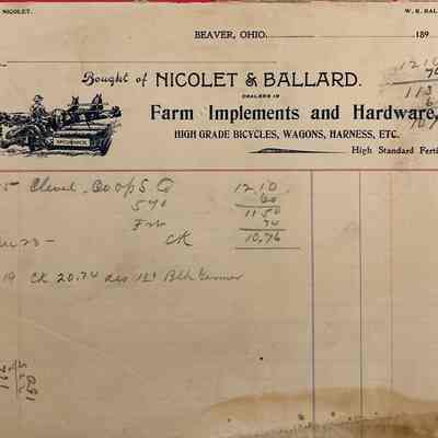 Nicolet & Ballard Company Stationary