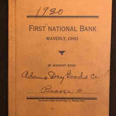 First National Bank of Waverly, Ohio Account Book