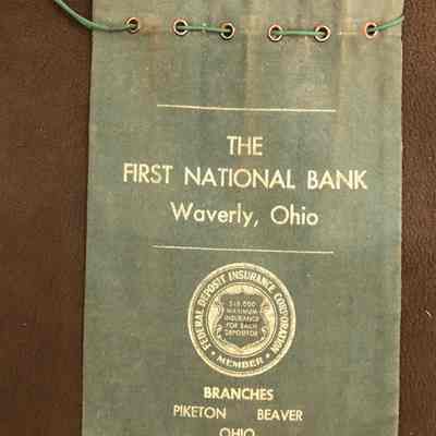 First National Bank of Waverly, Ohio Money Bag
