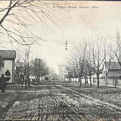 Main Street Beaver, Ohio Photo Postcard