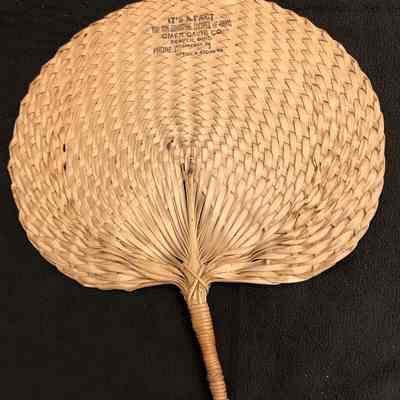 Omer Davis Company Wicker Fan