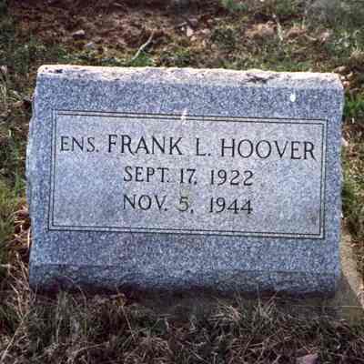 Grave of Ensign Frank Hoover: Beaver Union Cemetery - Beaver OH