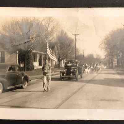 Halloween Parade on Main Street in Beaver, Ohio circa 1943.
